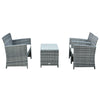 Image of 4Pcs Rattan Patio Furniture Set Sofa and Table