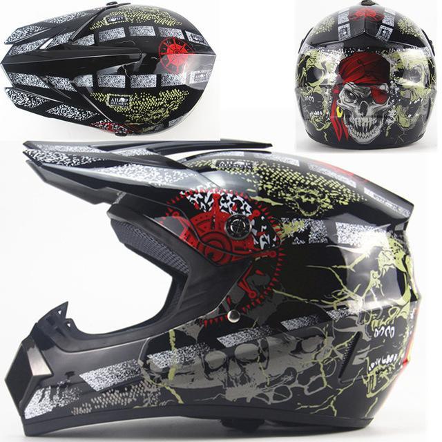Bundle Motocross Helmet with Goggles, Glove and Face Mask ALL IN ONE - Balma Home