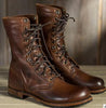 Image of Men's High-Cut Lace-up Martin Boots Vintage Military Boot