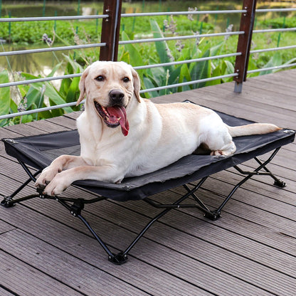 Large Elevated Dog Bed Foldable Easy to Wash Dog Cot Portable Breathable Raised Dog Bed