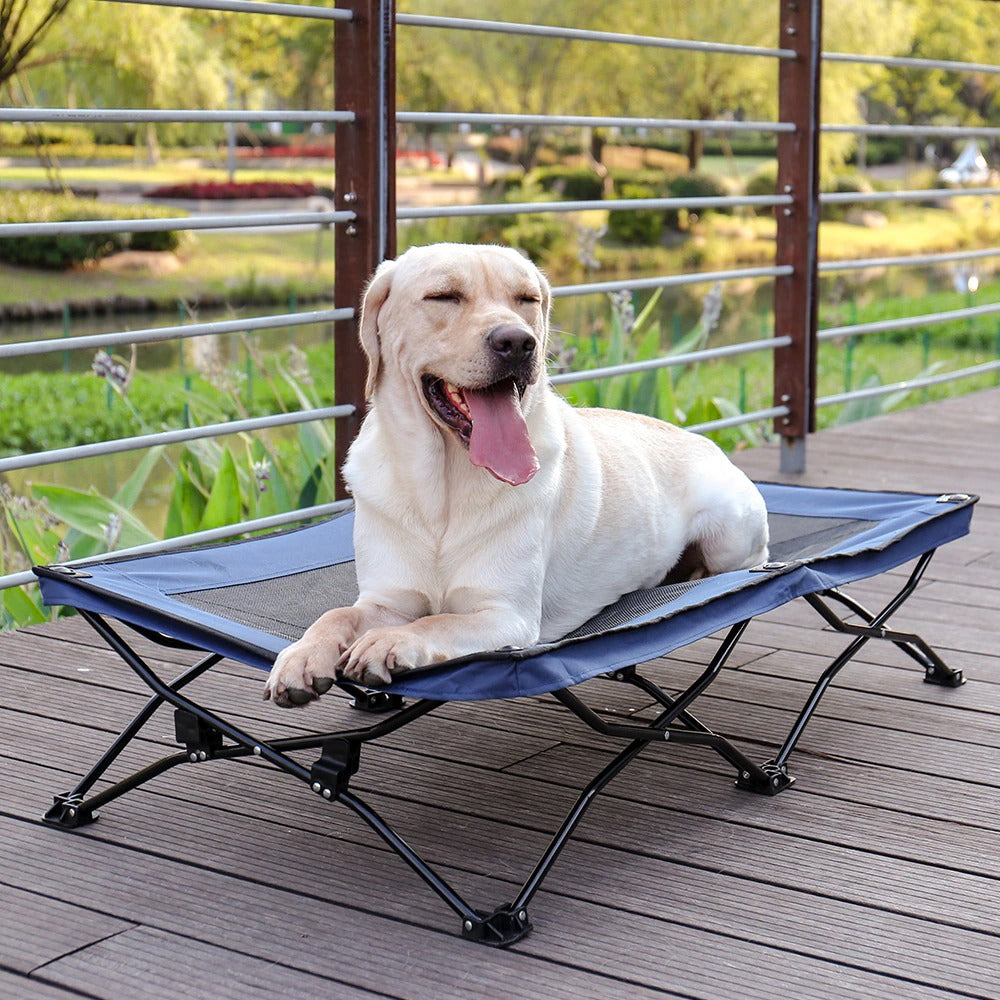Large Elevated Dog Bed Foldable Easy to Wash Dog Cot Portable Breathable Raised Dog Bed