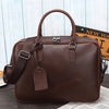 Image of Distressed Leather 17" Computer Bag Vintage Style Laptop Messenger Briefcase