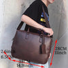 Image of Distressed Leather 17" Computer Bag Vintage Style Laptop Messenger Briefcase