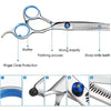 Image of Haircut Set Barber Hair Cutting Scissors Self Haircut Kit with Cape & Storage Case