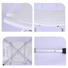 Non-Slip Bath Chair Adjustable Height Shower Chair Folding Stools for Showers