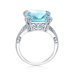 Sterling Silver Aquamarine Ring For Women