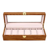 Image of Eco-friendly Watch Storage Box Wooden Watch Case Display Watch Holder Durable Watch Box with Display