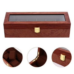 Eco-friendly Watch Storage Box Wooden Watch Case Display Watch Holder Durable Watch Box with Display