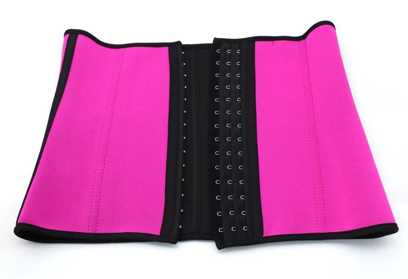 Latex Waist Trainer Velcro Fitness Belt Ab Slimming Zipper Neoprene