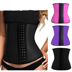 Latex Waist Trainer Velcro Fitness Belt Ab Slimming Zipper Neoprene